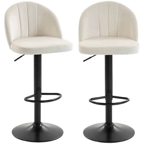 Swivel Counter Height Barstools Set Of 2, Cream White
