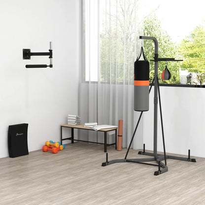 Punching Bag Stand, Speed Ball Holder, 45.25"L x 61.75"W x 87"H, 220lb Load Punching Bag Hangers at Gallery Canada