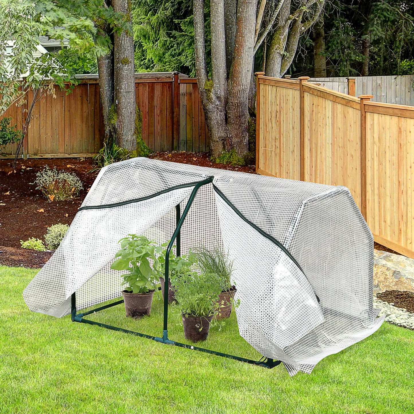 39" x 28" x 24" Portable Mini Greenhouse, PE Grow House, Zipper Door, Steel Frame Mini Greenhouses at Gallery Canada