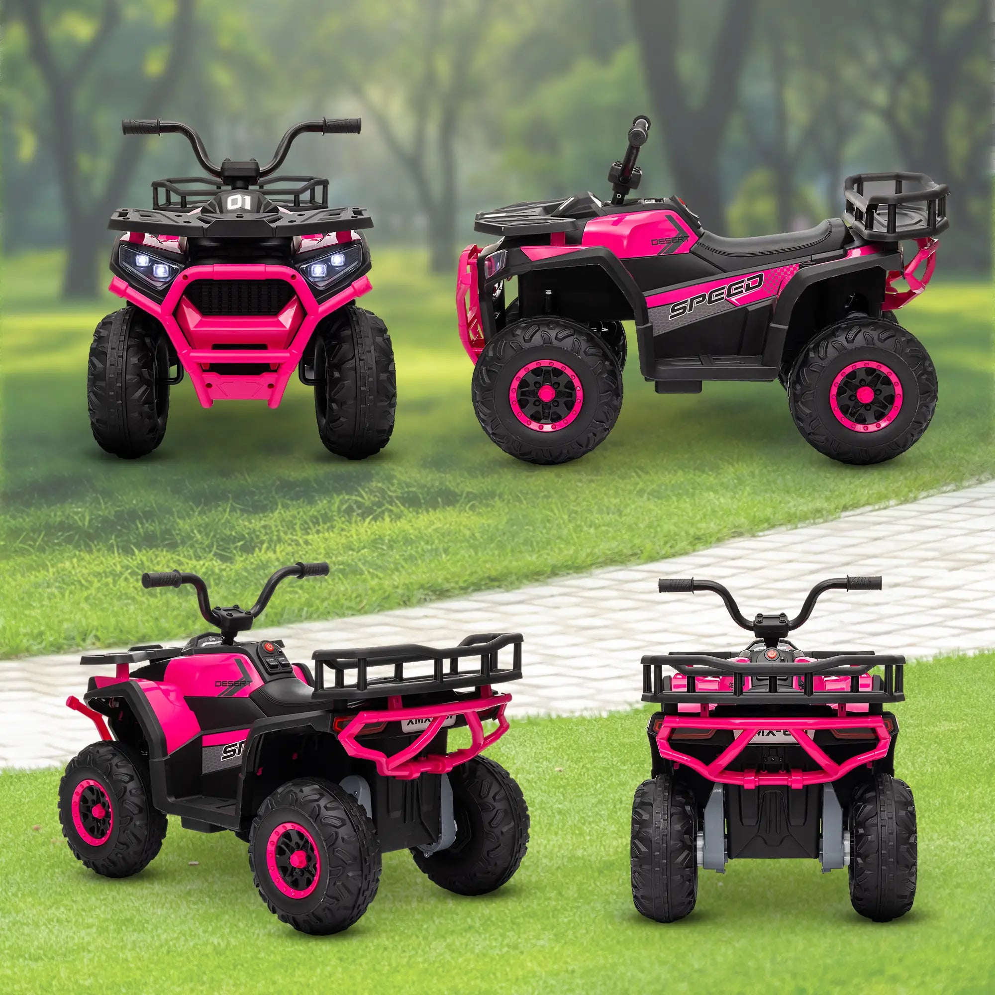 Kids ATV, 12V Electric Ride-On Toy, Spring Suspension, Pink Electric Ride On Toys at Gallery Canada