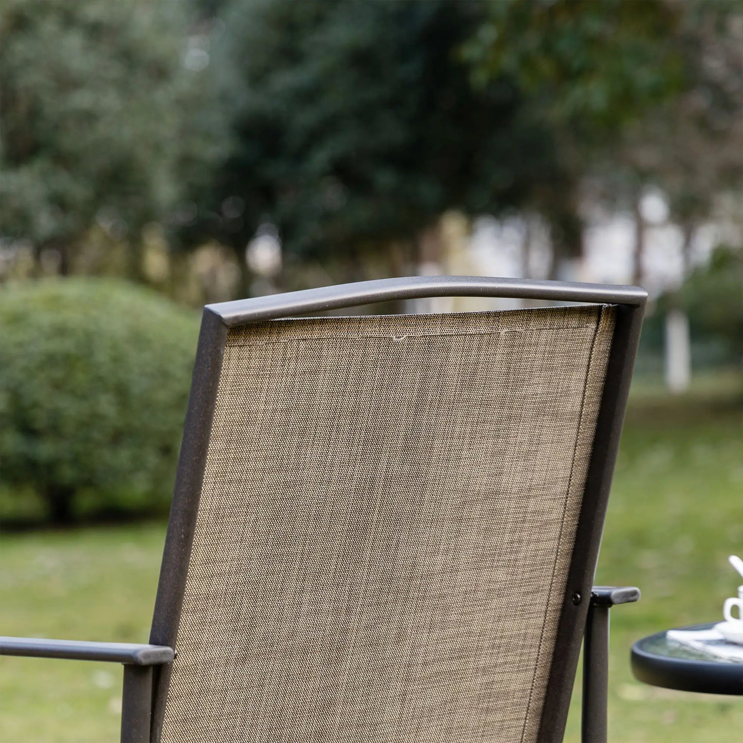 2 Outdoor Glider Chairs, 2 Person, Breathable Mesh, Steel Frame, Dark Brown Outdoor Rocking Chairs at Gallery Canada