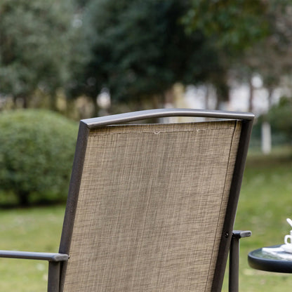 2 Outdoor Glider Chairs, 2 Person, Breathable Mesh, Steel Frame, Dark Brown Outdoor Rocking Chairs at Gallery Canada