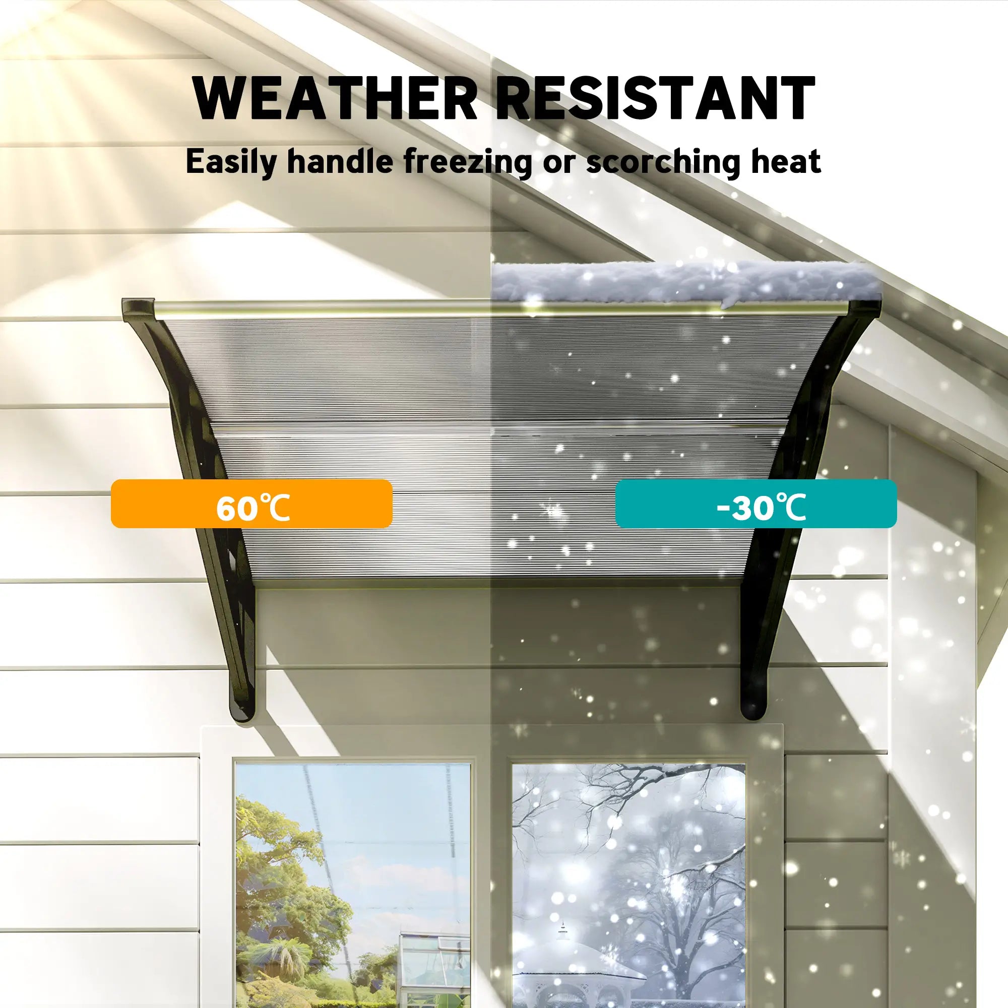 Polycarbonate Door Canopy, 40.6