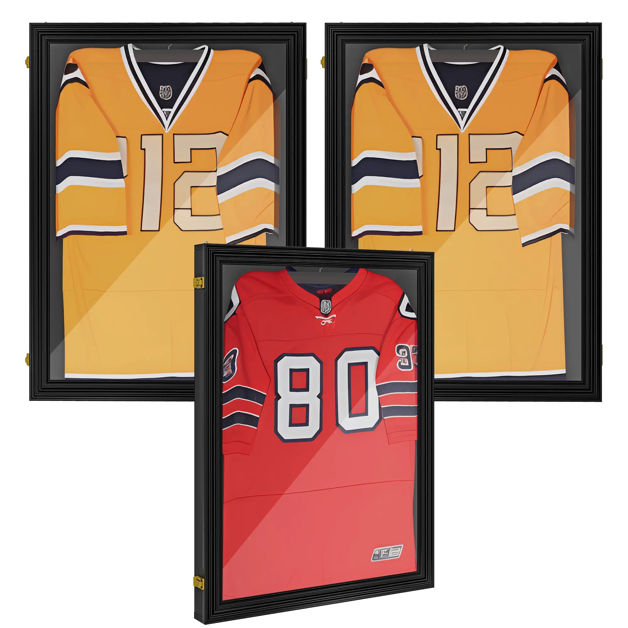 Jersey Display Frame Set, Acrylic Sports Shirt Shadow Box, 23.5
