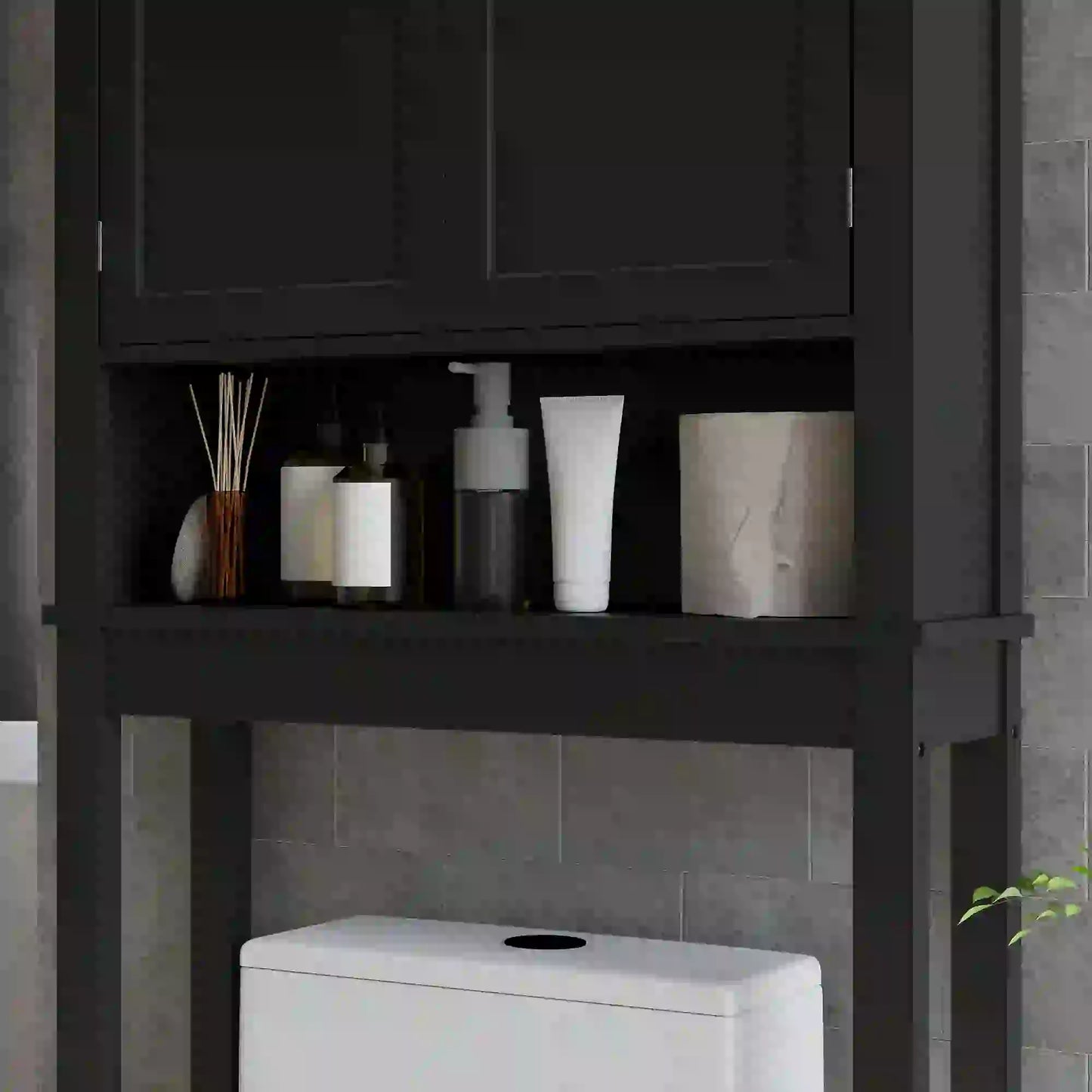 3-Tier Over Toilet Storage, Adjustable Shelf, Bathroom Laundry Bathroom Cabinets at Gallery Canada