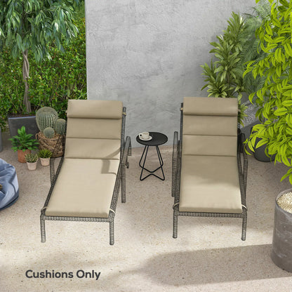 Patio Chaise Lounge Chair Cushions, Set of 2, Beige Patio Chair Cushions at Gallery Canada