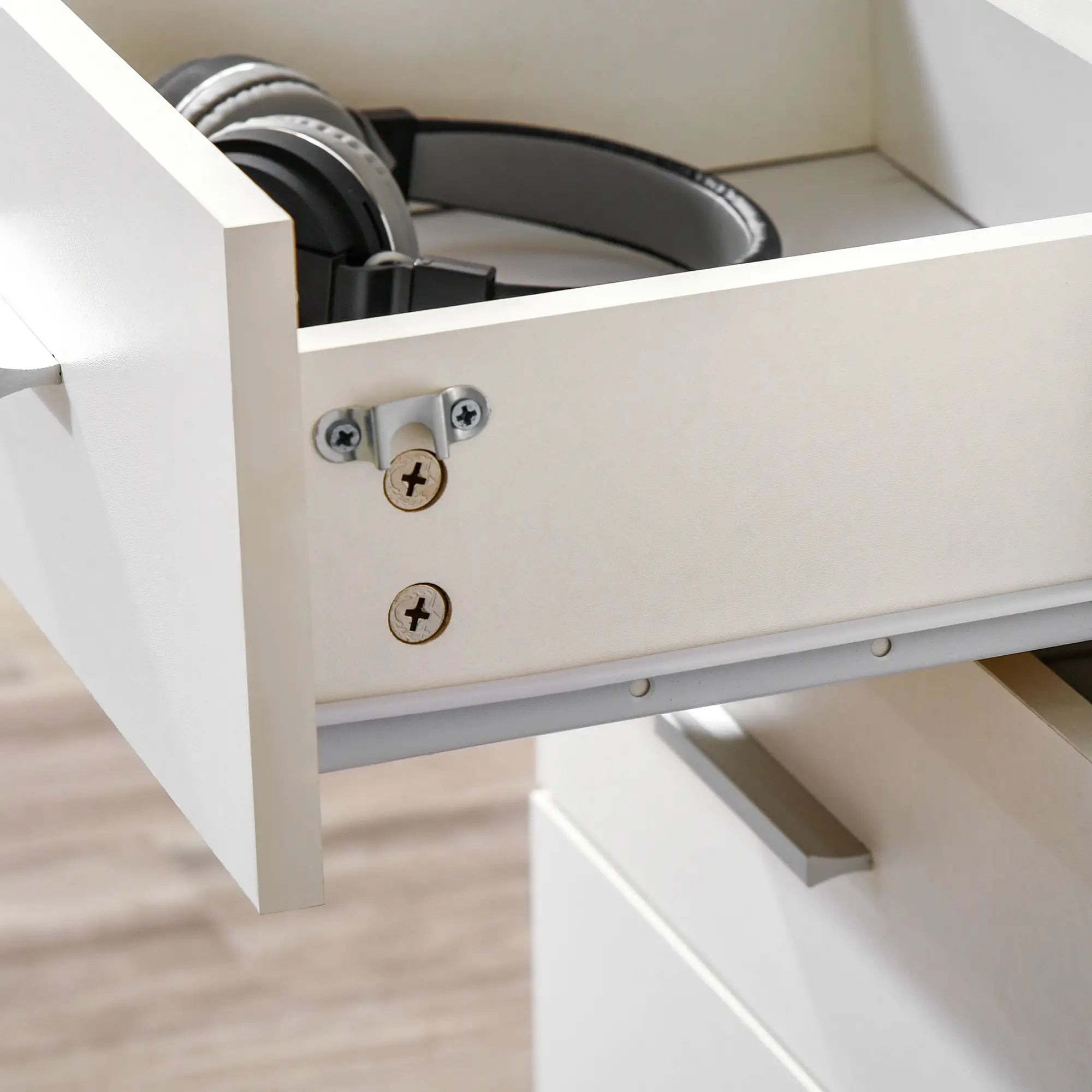Mobile 3 Drawer File Cabinet with Wheels, Lock, Keys, White Office Cabinets & Cupboards at Gallery Canada