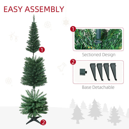 6’ PVC Slim Artificial Pencil Christmas Tree, Holiday Decor Artificial Christmas Trees at Gallery Canada