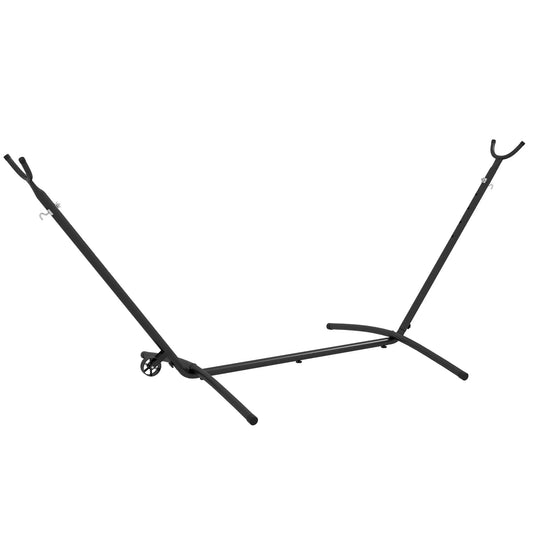 9.5ft Hammock Stand, Portable with Wheels, Adjustable, Black Hammock Stands Black at Gallery Canada