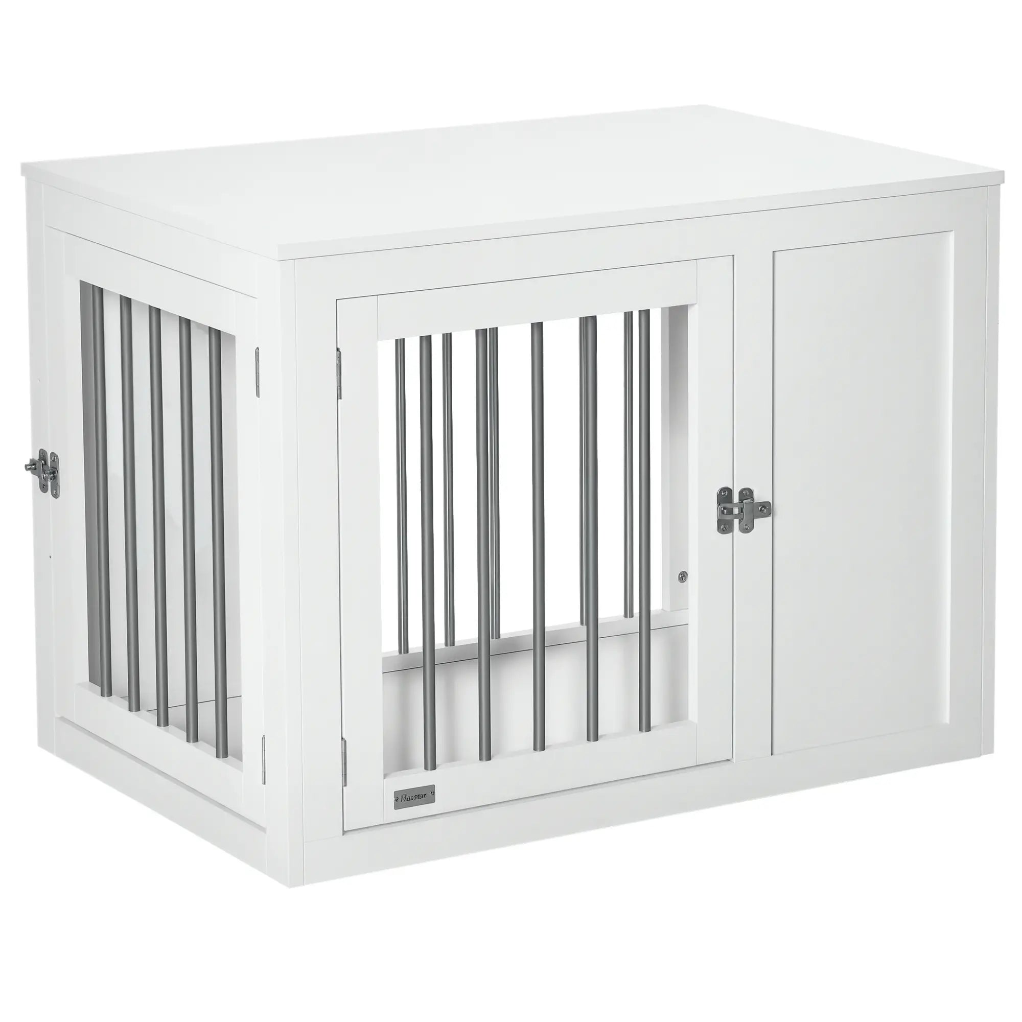 2-in-1 Dog Cage and Side Table, Two Lockable Doors, Medium Size, White Houses, Kennels & Pens at Gallery Canada