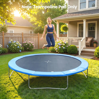 14FT Trampoline Pad Replacement, Φ168 Spring Cover, Water-Resistant, Blue Trampolines at Gallery Canada