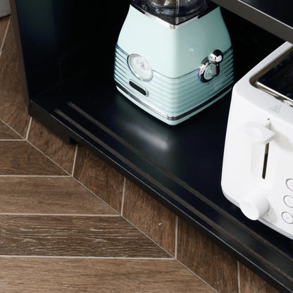 Modern Kitchen Sideboard, Stackable Storage Cabinet, Sliding Glass Door, Black Bar Cabinets at Gallery Canada