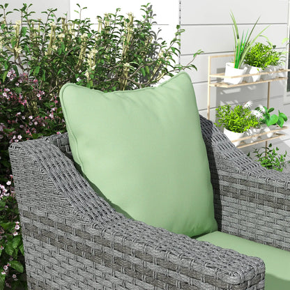 Seat Cushion Back Pillows, Set of 2, Indoor Outdoor, Green Patio Chair Cushions at Gallery Canada