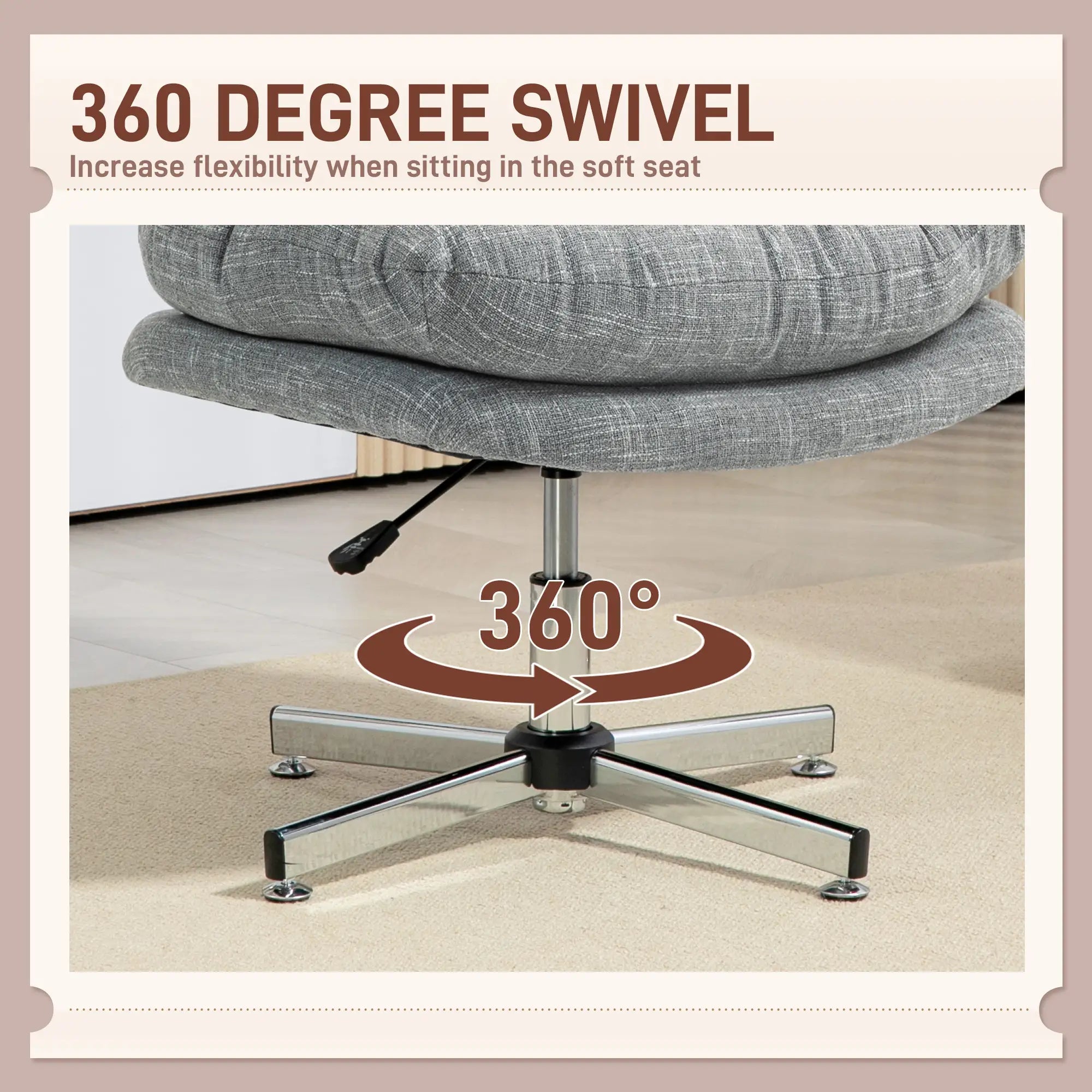 Armless Office Chair, Wide Padded Seat, Adjustable Height, Grey Task Chairs at Gallery Canada