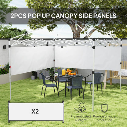 Canopy Sidewalls, 10' x 10' or 10' x 20', 2 PCS, White Gazebo Sidewalls at Gallery Canada