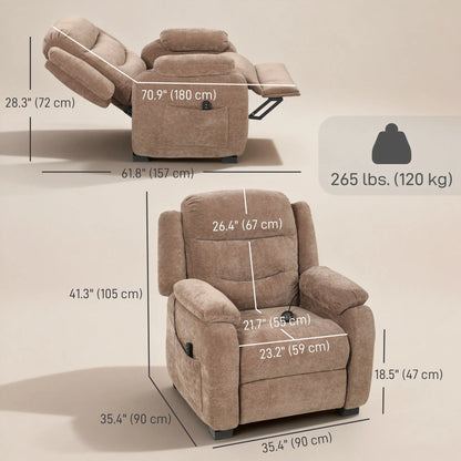Massage Recliner Chair, Power Recliner, Remote, 2 Memory Positions, Brown Single Sofas at Gallery Canada