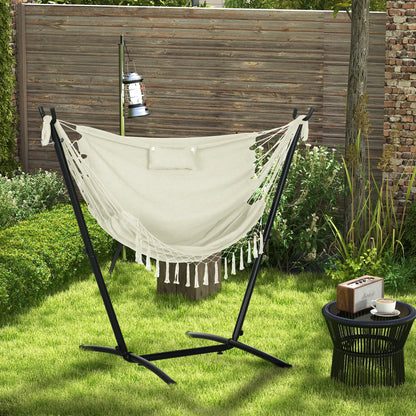 Patio Hammock Chair With Stand, Outdoor Swing, Cream Patio Swings with Stand at Gallery Canada