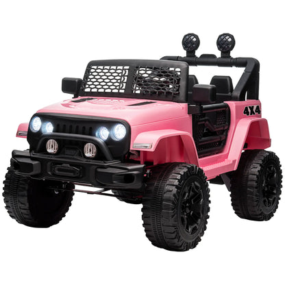 12V Electric Truck, Off Road Remote Control, Adjustable Speed, Ride on Car, Pink Electric Toy Cars at Gallery Canada