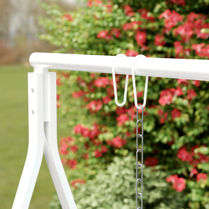 Metal Swing Stand, Hanging Chair Frame, 528 LBS, Backyard, Patio, Lawn, White Hammock Stands at Gallery Canada