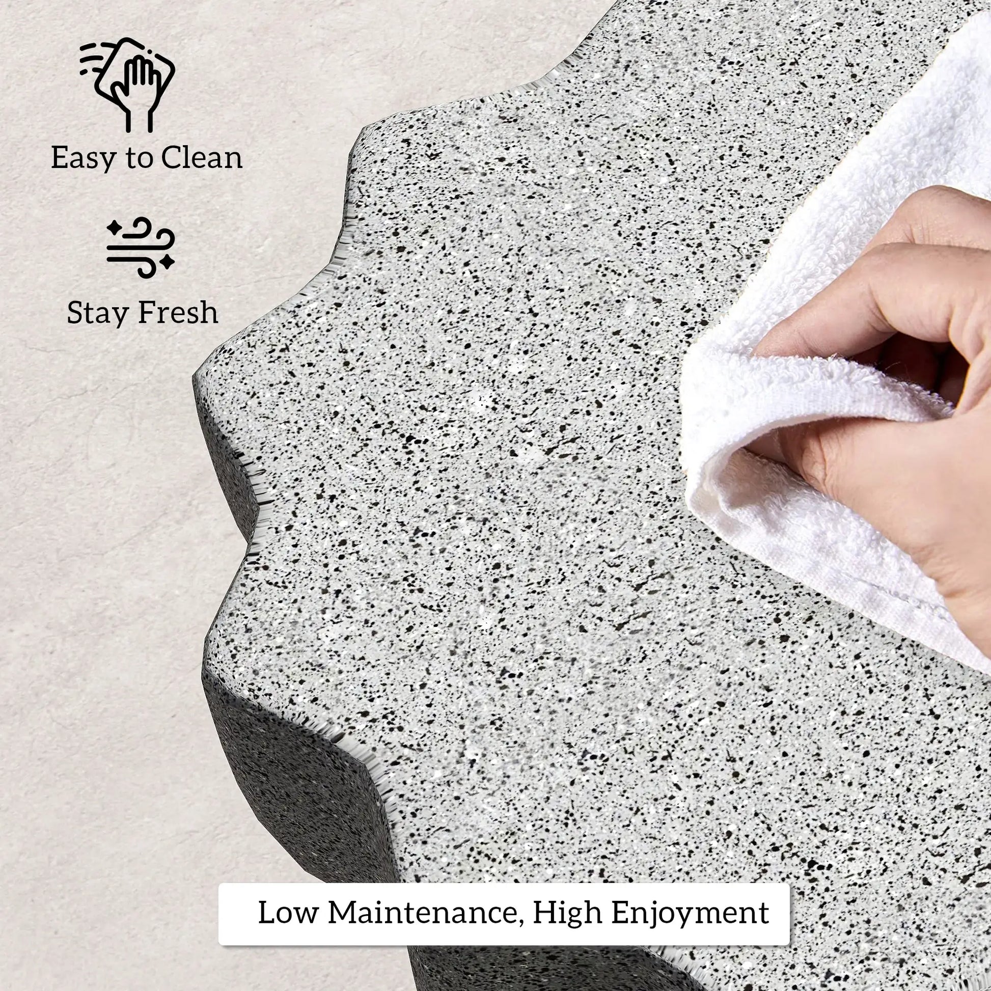 Spiral Garden Stool, Flower Top Outdoor Side Table, Grey Outdoor Benches at Gallery Canada