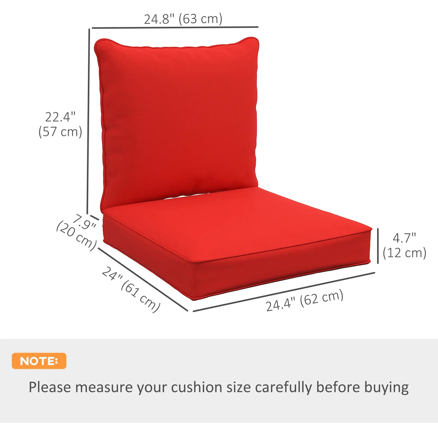 Patio Chair Cushions, Thick Deep Seat, Red Patio Chair Cushions at Gallery Canada