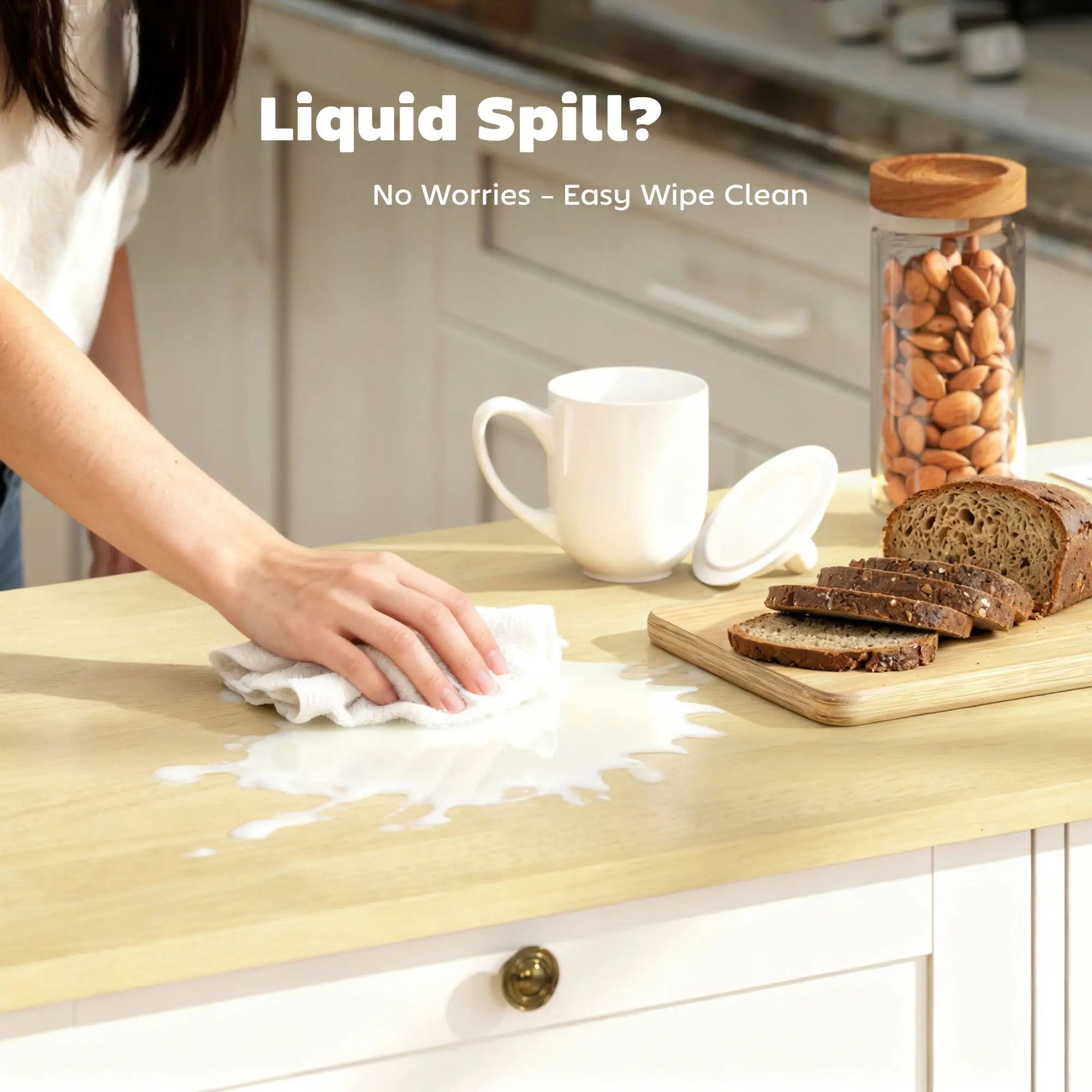 Kitchen Island Cart with Charging Station, Drop Leaf, Trash Can Cabinet, White Kitchen Islands & Kitchen Carts at Gallery Canada