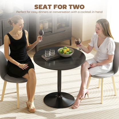 Modern Kitchen Table For 2, Round Dining Table With Steel Base, Black Dining Tables at Gallery Canada