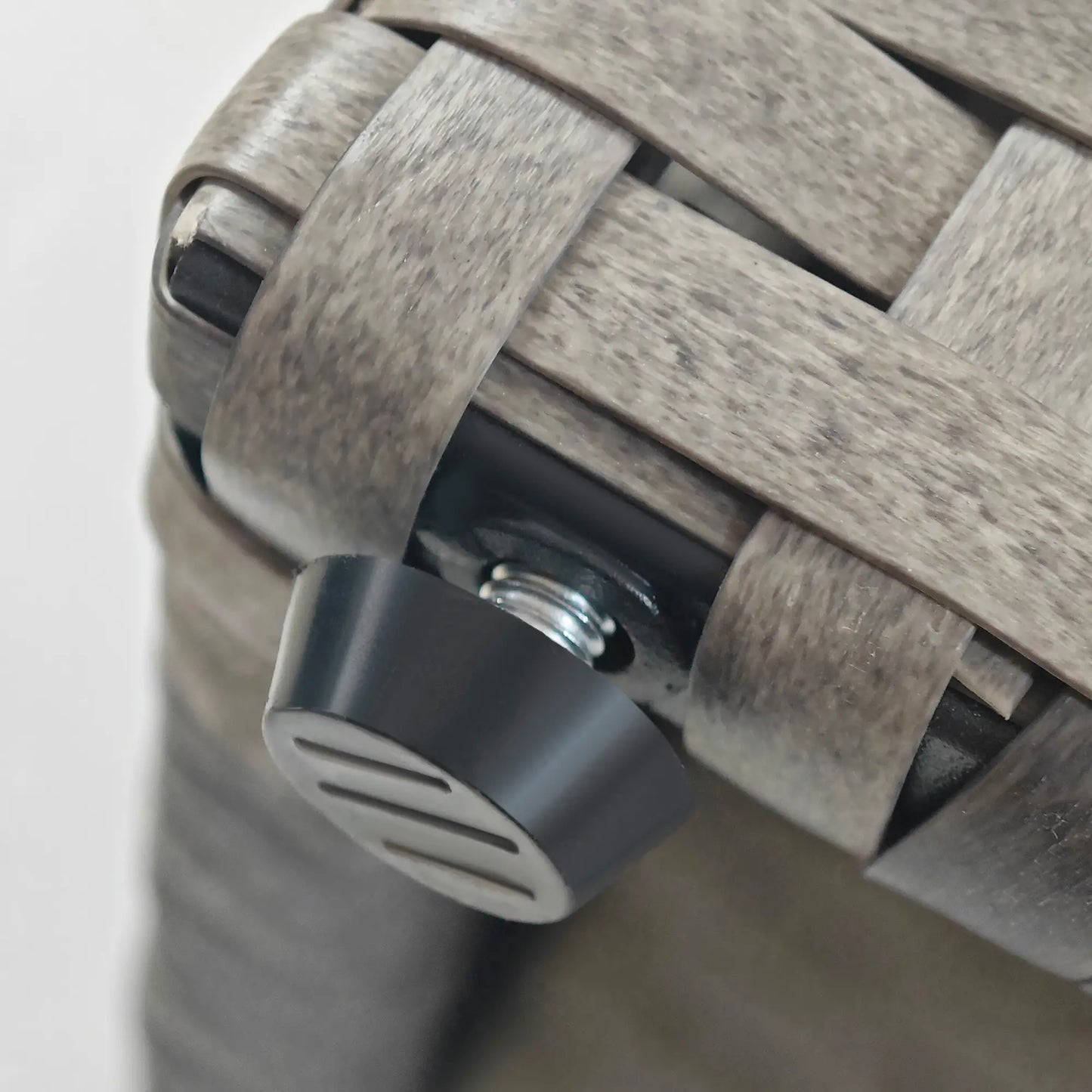 Lit de jardin surélevé en osier avec treillis, 42" de hauteur, gris mélangé