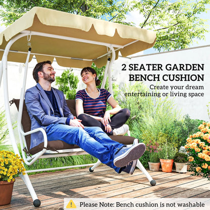 Garden Bench Cushion With Backrest, Non-Slip 2 Seater, Coffee Patio Chair Cushions at Gallery Canada