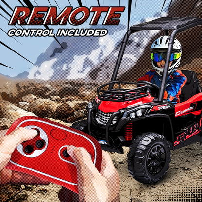 Kids Ride On Car 12V, 1.8-3.7 mph, Remote Control, Music, Lights, MP3, Suspension Wheels Electric Toy Cars at Gallery Canada