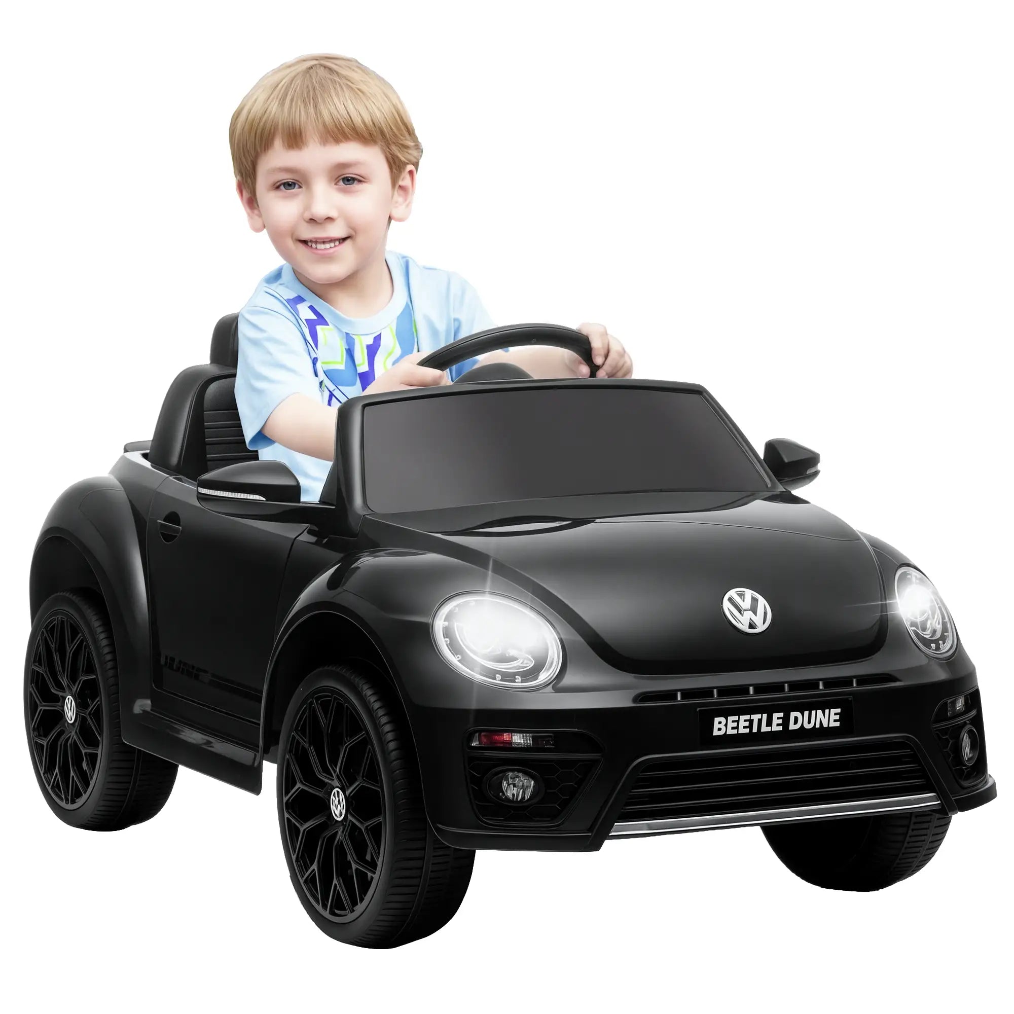 Volkswagen Beetle Licensed 12V Electric Car, Remote Control, Black Electric Toy Cars at Gallery Canada