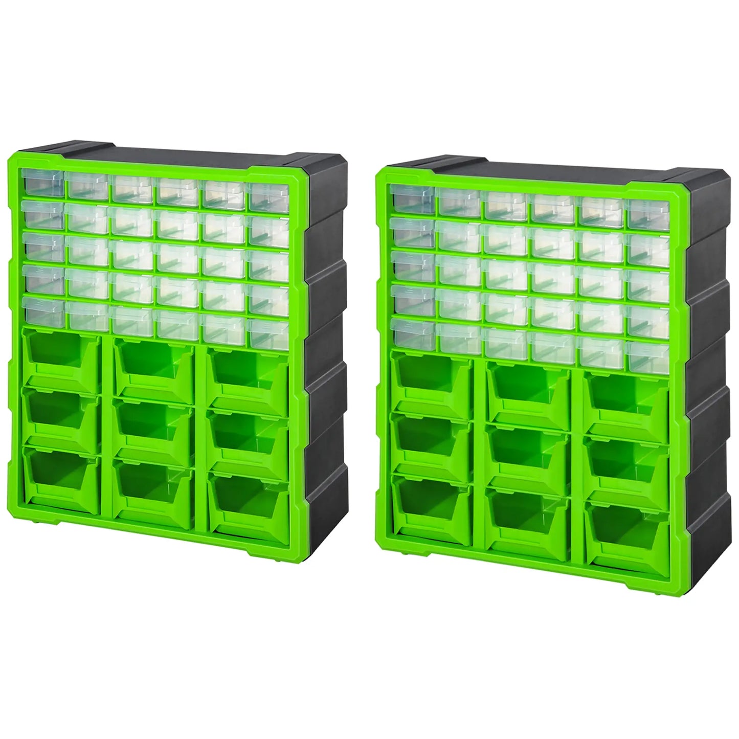 Plastic 39 Drawer Organizer, Wall Mount Storage Cabinet, 2, Green Tool Organizers Green at Gallery Canada