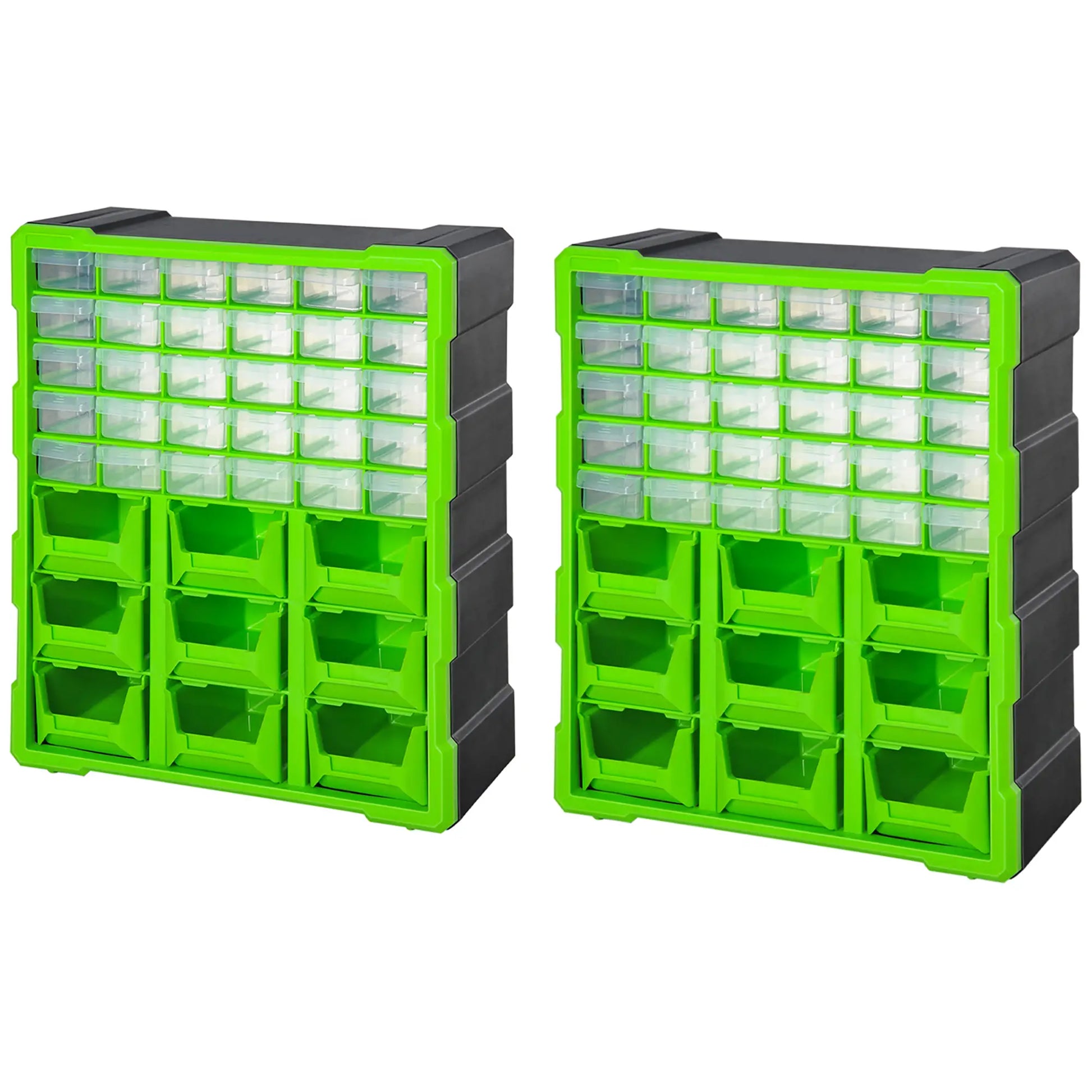 Plastic 39 Drawer Organizer, Wall Mount Storage Cabinet, 2, Green Tool Organizers Green at Gallery Canada