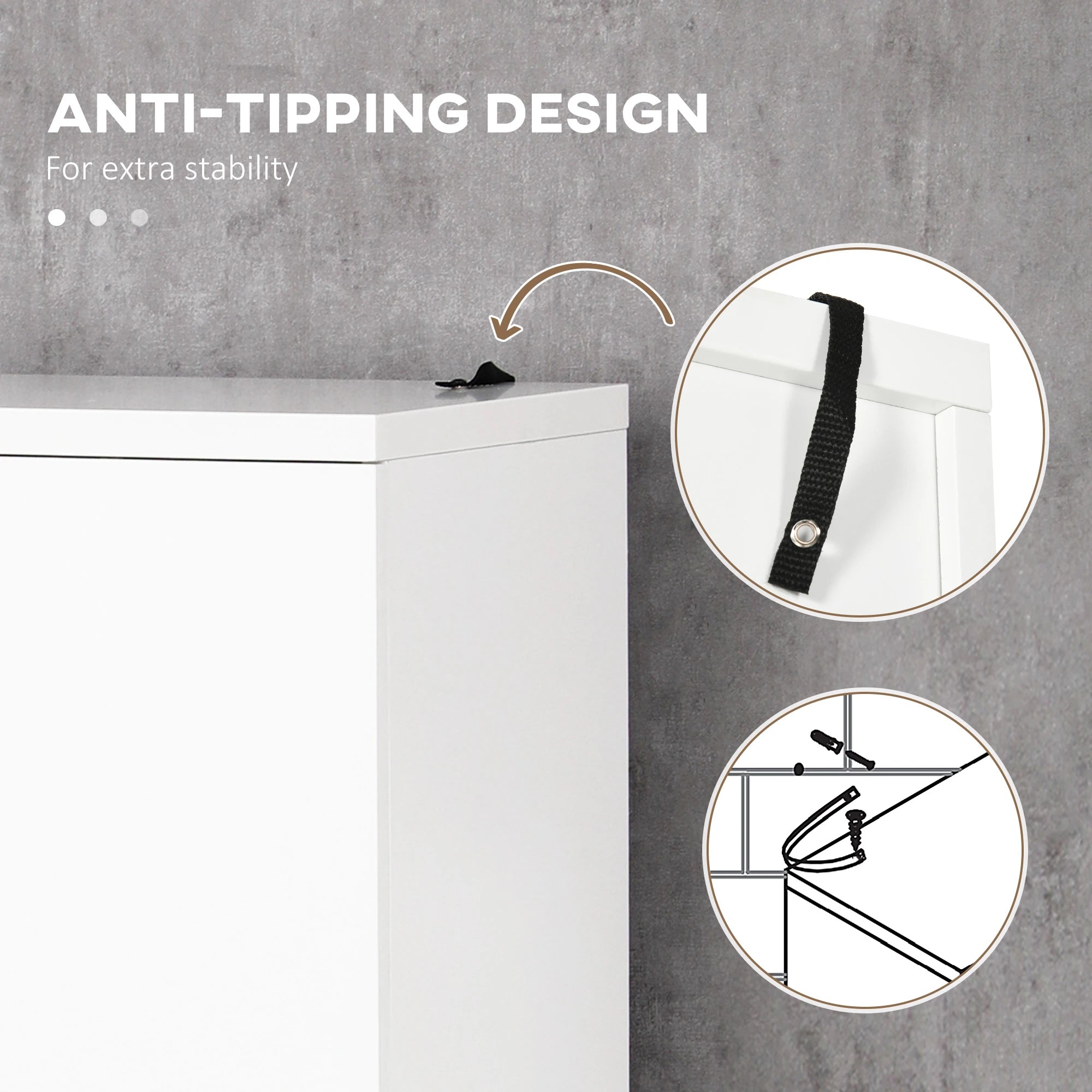 Freestanding Bathroom Cabinet, Open Shelves, 23.6