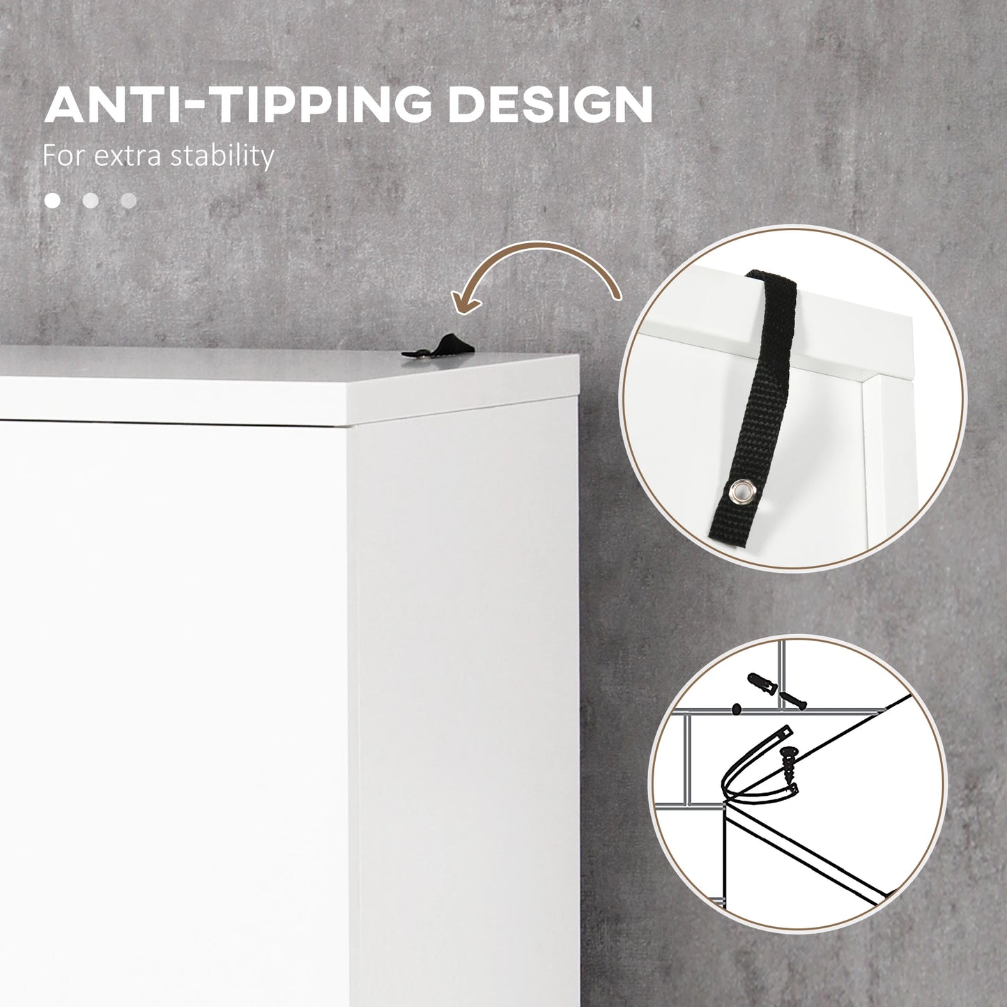 Freestanding Bathroom Cabinet, Open Shelves, 23.6"x13.2"x72", White Bathroom Cabinets at Gallery Canada