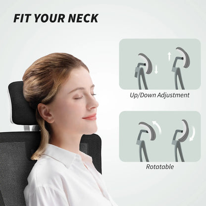 Ergonomic Office Chair, Swivel Desk Chair, Adjustable Lumbar Support, Headrest, Flip-Up Armrests, Black Task Chairs at Gallery Canada