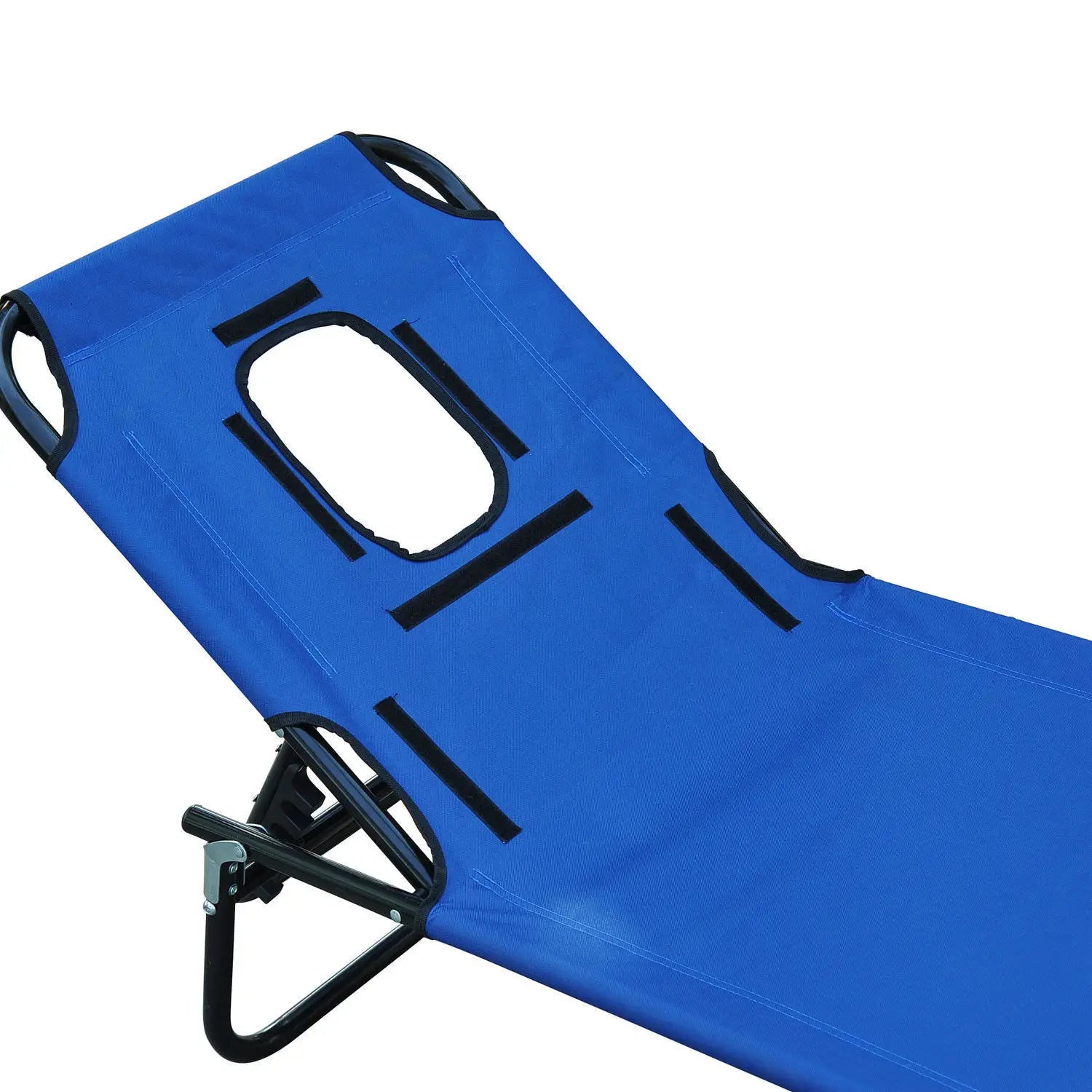 Folding Outdoor Lounge Chair, Portable, 4-Position Adjustable, Blue Lounger Chairs at Gallery Canada