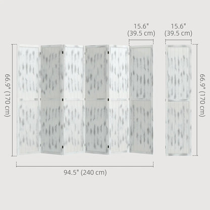 Foldable Screen Divider, 5.5' Rustic, for Bedroom Office, White Room Dividers at Gallery Canada