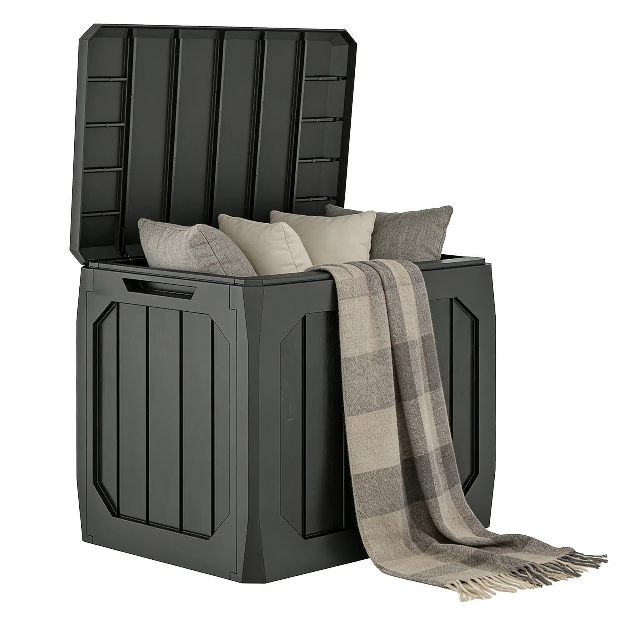 32 Gallon Deck Box, Resin Outdoor Storage, Waterproof UV Resistant Patio Storage Boxes at Gallery Canada
