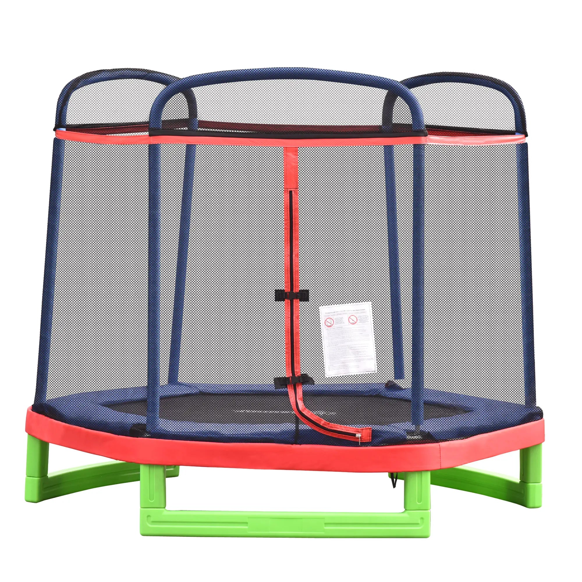 84.75 Inch Kids Trampoline with Safety Net, Red Trampolines Red, Blue, Green, Black at Gallery Canada