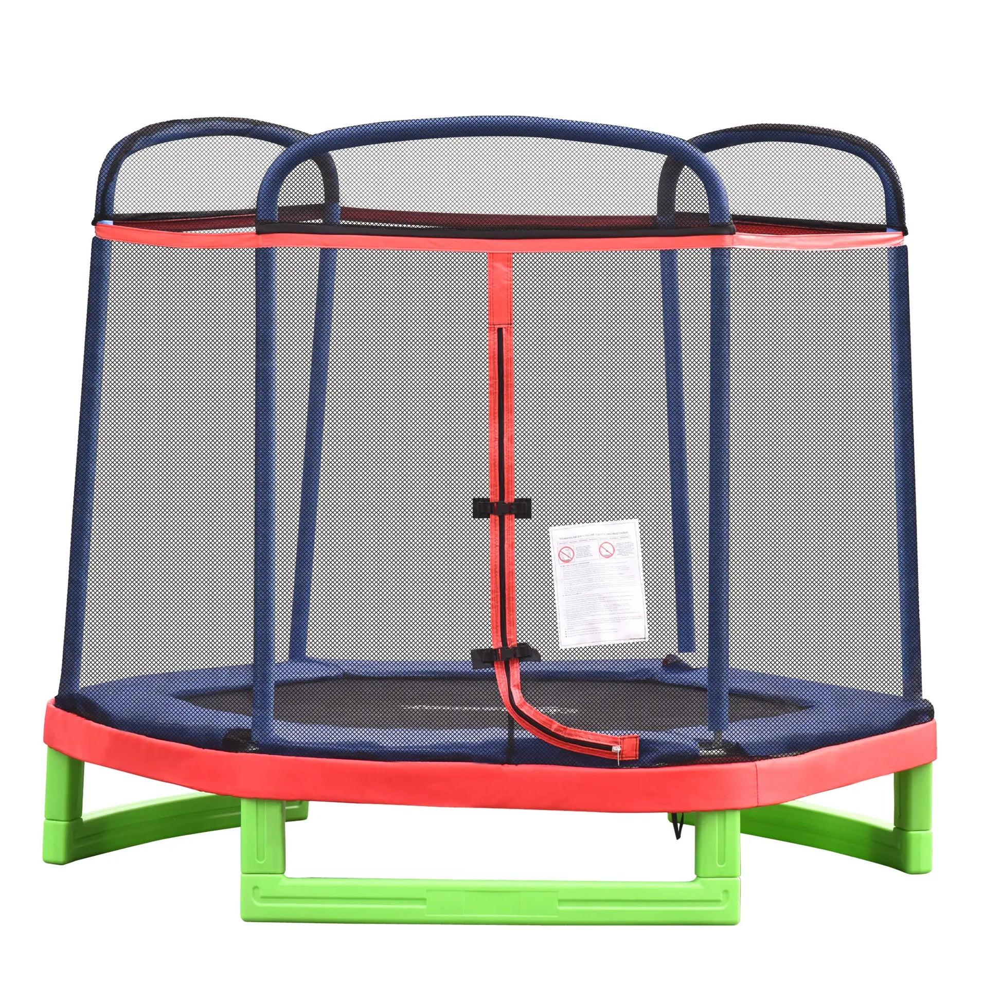 84.75 Inch Kids Trampoline with Safety Net, Red Trampolines Red, Blue, Green, Black at Gallery Canada
