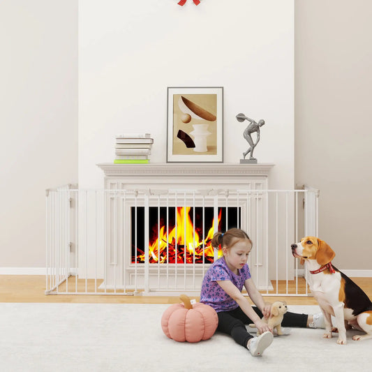 Foldable Dog Playpen, Small Medium Size, With Door, White Houses, Kennels & Pens White at Gallery Canada