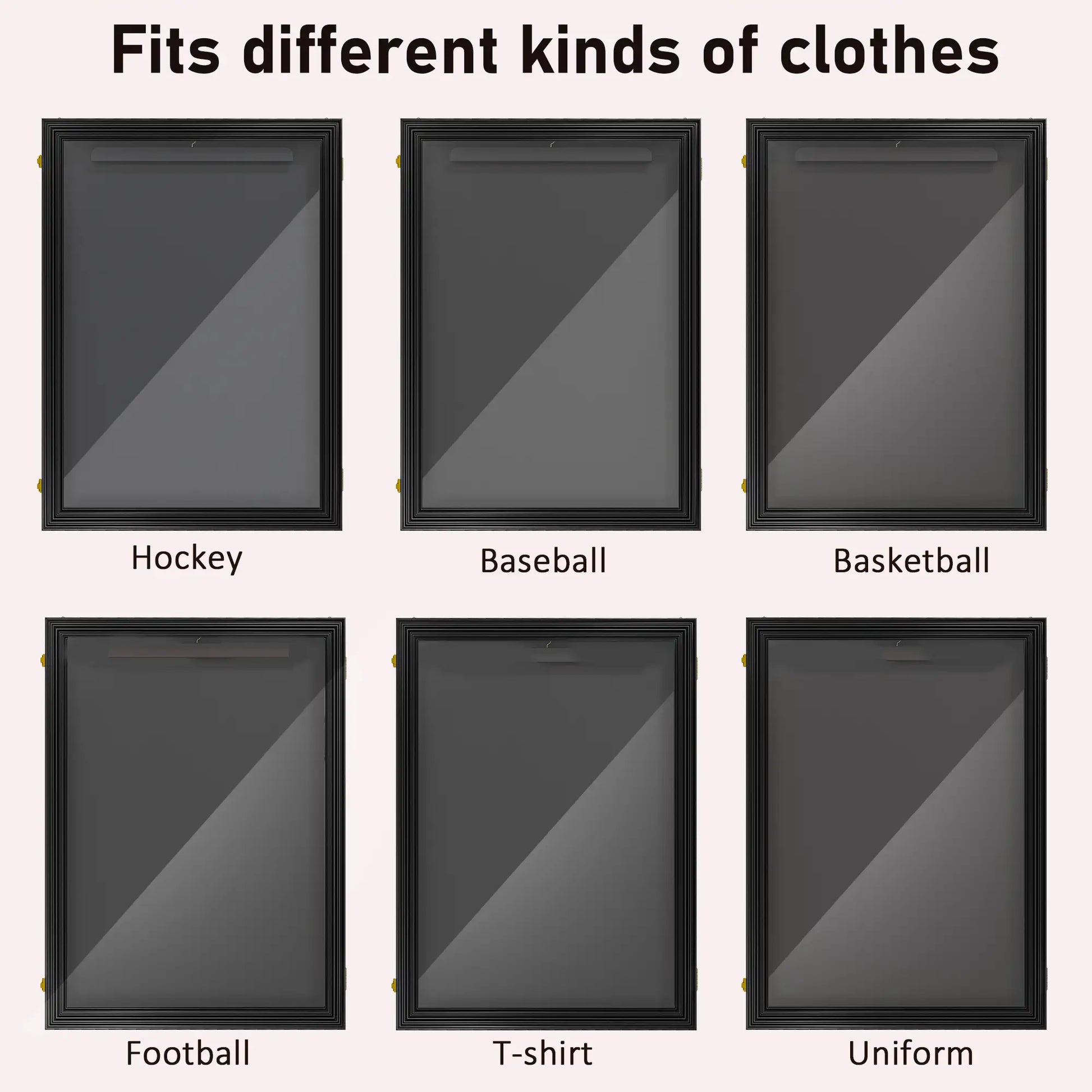 24" x 32" Hockey Jersey Frame, Basketball, Football, Baseball, Black Jersey Display Cases at Gallery Canada