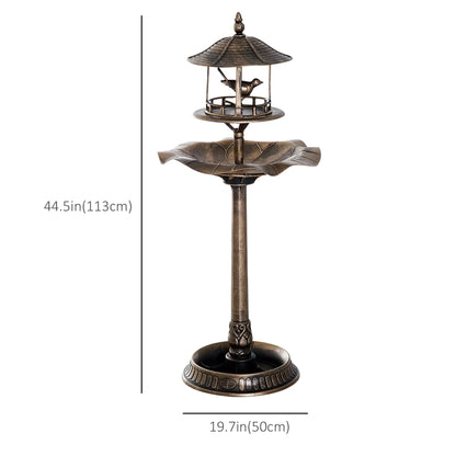 3-in-1 Garden Bird Bath Bowl, Large Water Basin, Gold Garden Decor at Gallery Canada