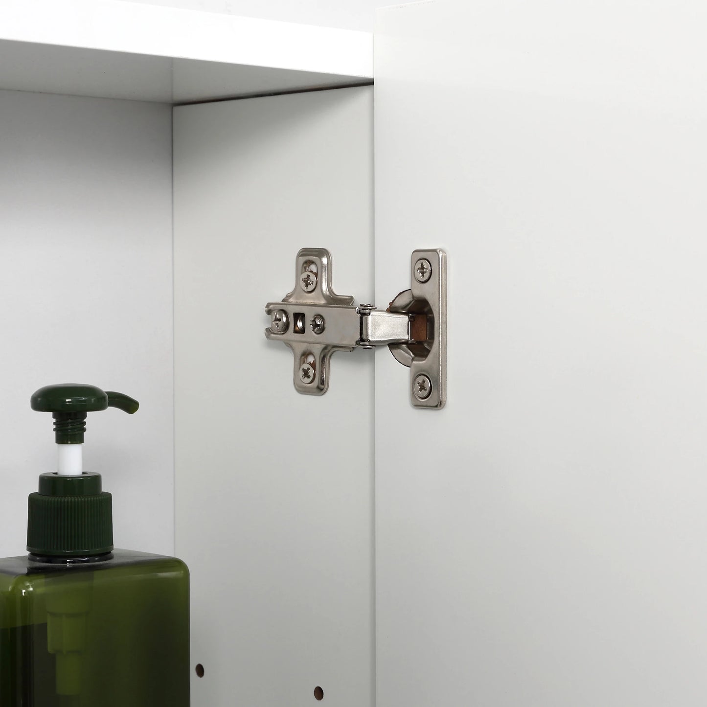 28" x 24" Wall Mounted Mirror Cabinet, 3 Doors, Adjustable Shelves, White Mirror Medicine Cabinets at Gallery Canada