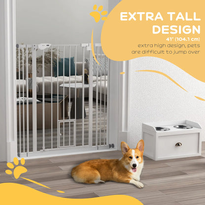 41" Indoor Dog Gate, Easy Open, White Houses, Kennels & Pens at Gallery Canada