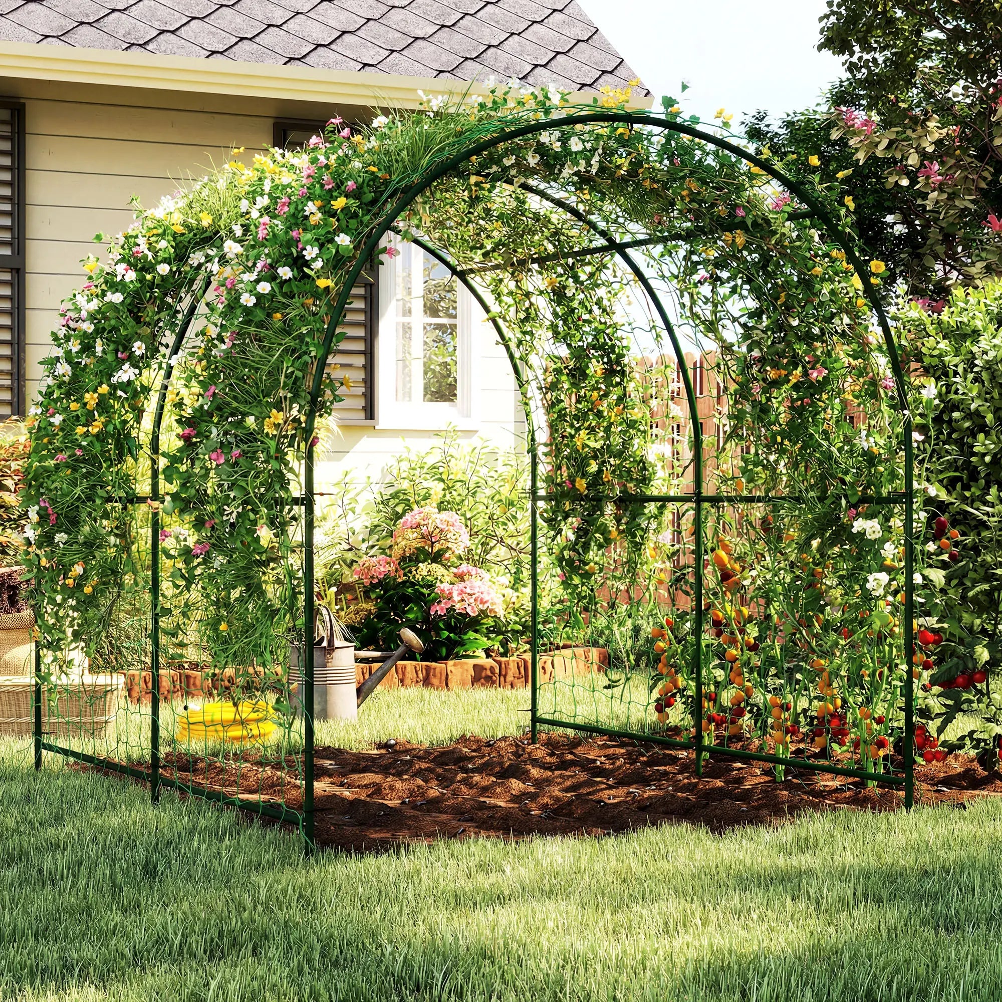 Garden Arch Trellis For Climbing Plants, 7.1FT Tall, Outdoor Plant Stands at Gallery Canada