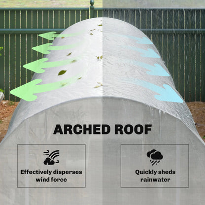 11.5x6.6x6.6ft Walk-In Greenhouse, Portable Garden Plant House, White Walk In Greenhouses at Gallery Canada