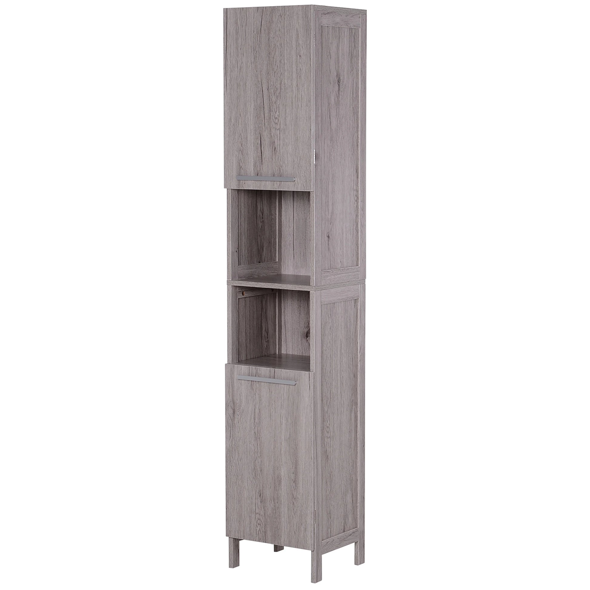 Bathroom Storage Cabinet, 68" Tall Organizer, Freestanding, Wood Grain Bathroom Cabinets Wood Grain at Gallery Canada