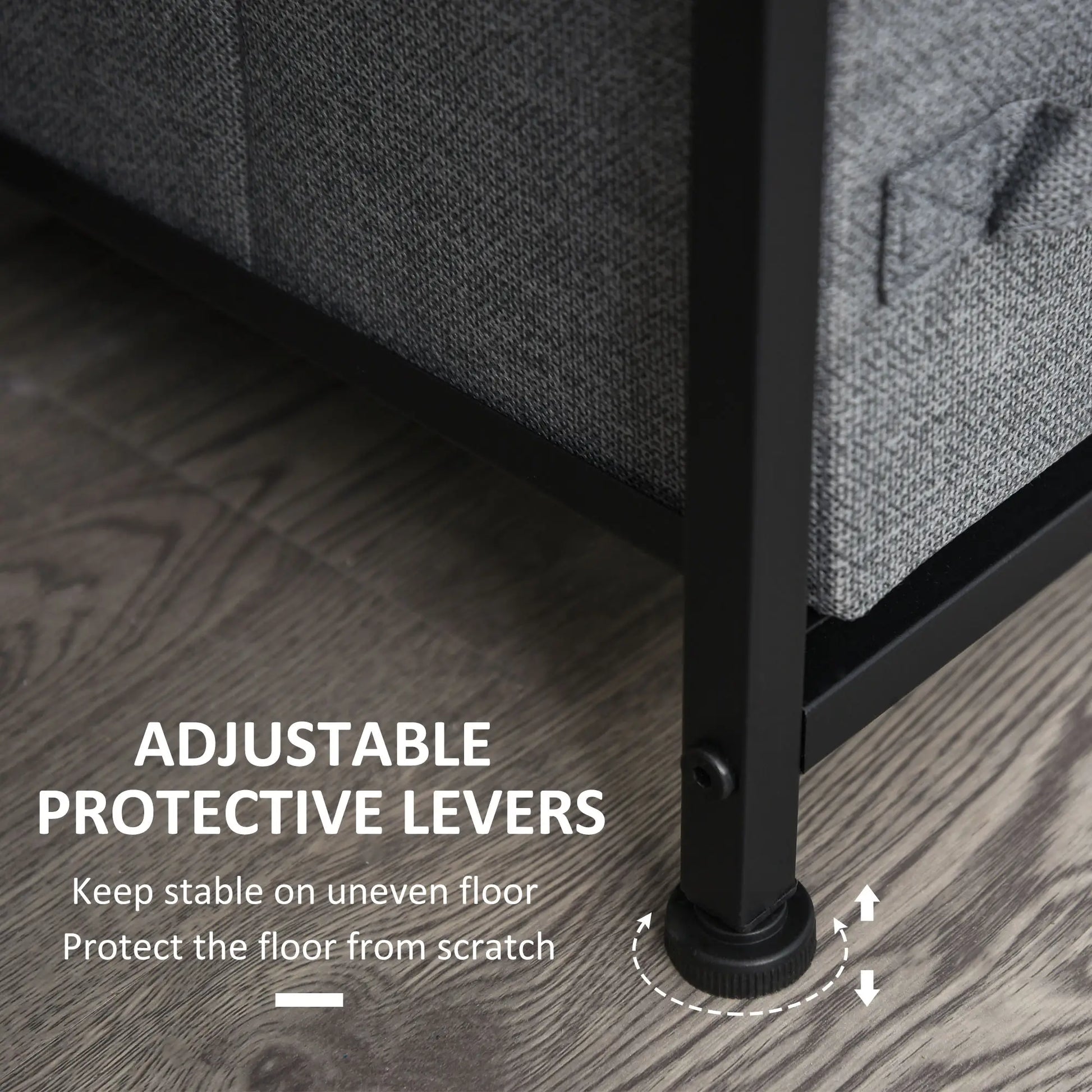 7 Drawer Dresser, Metal Frame, Fabric, Dark Grey Storage Cabinets at Gallery Canada